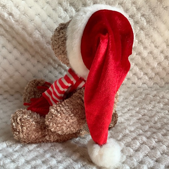 SEARS Vintage 2000 Plush Kringle Christmas Bear Red Hat Scarf Stuffed Animal Toy - Picture 12 of 16